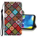 For Samsung Galaxy A41 Colored Drawing Pattern Horizontal Flip Leather Case with Holder & Card Slots & Wallet(Rhombus) - 1