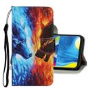 For Samsung Galaxy A51 Colored Drawing Pattern Horizontal Flip Leather Case with Holder & Card Slots & Wallet(Wolf) - 1