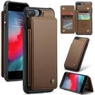 For iPhone 8 Plus / 7 Plus CaseMe C22 Card Slots Holder RFID Anti-theft Phone Case(Brown) - 1