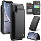 For iPhone XR CaseMe C22 Card Slots Holder RFID Anti-theft Phone Case(Black) - 1
