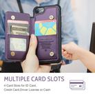 For iPhone SE 2022 / SE 2020 CaseMe C22 Card Slots Holder RFID Anti-theft Phone Case(Purple) - 7