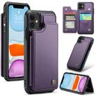 For iPhone 11 CaseMe C22 Card Slots Holder RFID Anti-theft Phone Case(Purple) - 1