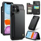 For iPhone 11 CaseMe C22 Card Slots Holder RFID Anti-theft Phone Case(Black) - 1