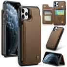 For iPhone 11 Pro CaseMe C22 Card Slots Holder RFID Anti-theft Phone Case(Brown) - 1