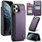 For iPhone 11 Pro Max CaseMe C22 Card Slots Holder RFID Anti-theft Phone Case(Purple) - 1