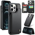 For iPhone 12 Pro Max CaseMe C22 Card Slots Holder RFID Anti-theft Phone Case(Black) - 1