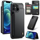 For iPhone 12 / 12 Pro CaseMe C22 Card Slots Holder RFID Anti-theft Phone Case(Black) - 1