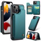 For iPhone 13 CaseMe C22 Card Slots Holder RFID Anti-theft Phone Case(Blue Green) - 1
