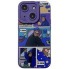 For iPhone 15 Plus Liquid Angel Eyes Bearded TPU Phone Case(Purple) - 1