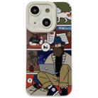 For iPhone 15 Liquid Angel Eyes Bearded TPU Phone Case(Beige) - 1