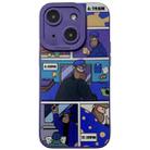 For iPhone 13 Liquid Angel Eyes Bearded TPU Phone Case(Purple) - 1