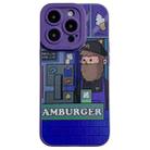 For iPhone 15 Pro Max Liquid Angel Eyes Apron Clerk TPU Phone Case(Purple) - 1