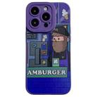 For iPhone 15 Pro Liquid Angel Eyes Apron Clerk TPU Phone Case(Purple) - 1