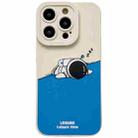 For iPhone 14 Pro Max Liquid Angel Eyes Astronaut TPU Phone Case(Beige) - 1