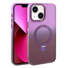 For iPhone 13 Gradient MagSafe Holder Liquid TPU Hybrid PC Phone Case(Purple Wine Red) - 1