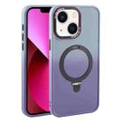 For iPhone 13 Gradient MagSafe Holder Liquid TPU Hybrid PC Phone Case(Blue Purple) - 1