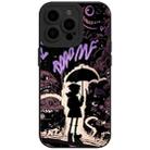 For iPhone 15 Pro Liquid Angel Eyes Bumbershoot TPU Phone Case(Black Boy) - 1