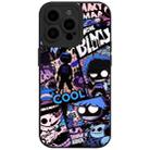 For iPhone 15 Pro Liquid Angel Eyes Comics TPU Phone Case(Black Bottom COOL) - 1