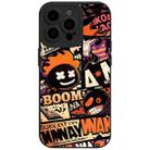 For iPhone 14 Pro Max Liquid Angel Eyes Comics TPU Phone Case(Black Bottom BOOM) - 1