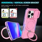 For iPhone 16 Pro Max Sliding Camshield MagSafe Holder TPU Hybrid PC Phone Case(Purple Pink) - 2