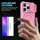 For iPhone 16 Pro Max Sliding Camshield MagSafe Holder TPU Hybrid PC Phone Case(Purple Pink) - 3