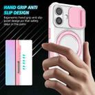 For iPhone 16 Plus Sliding Camshield MagSafe Holder TPU Hybrid PC Phone Case(Pink White) - 3