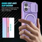 For iPhone 16 Plus Sliding Camshield MagSafe Holder TPU Hybrid PC Phone Case(Pink Purple) - 3