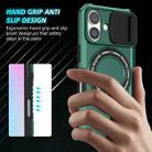 For iPhone 16 Sliding Camshield MagSafe Holder TPU Hybrid PC Phone Case(Deep Green) - 3