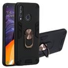 For Samsung Galaxy A60 & M40 2 in 1 Armour Series PC + TPU Protective Case with Ring Holder(Black) - 1