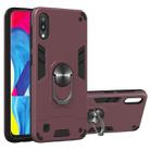 For Samsung Galaxy M10 / A10 2 in 1 Armour Series PC + TPU Protective Case with Ring Holder(Wine Red) - 1