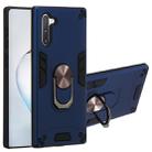 For Samsung Galaxy Note 10 / Note 10 5G 2 in 1 Armour Series PC + TPU Protective Case with Ring Holder(Sapphire Blue) - 1