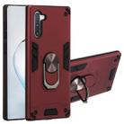 For Samsung Galaxy Note 10 / Note 10 5G 2 in 1 Armour Series PC + TPU Protective Case with Ring Holder(Wine Red) - 1