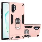 For Samsung Galaxy Note 10+ / Note 10+ 5G 2 in 1 Armour Series PC + TPU Protective Case with Ring Holder(Rose Gold) - 1