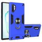 For Samsung Galaxy Note 10+ / Note 10+ 5G 2 in 1 Armour Series PC + TPU Protective Case with Ring Holder(Dark Blue) - 1