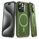 For iPhone 15 Pro Shield Armor MagSafe TPU Hybrid PC Phone Case(Grass Green) - 1