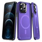 For iPhone 12 Pro Max Shield Armor MagSafe TPU Hybrid PC Phone Case(Purple) - 1