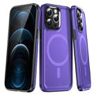 For iPhone 12 Pro Shield Armor MagSafe TPU Hybrid PC Phone Case(Purple) - 1