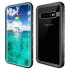 For Samsung Galaxy S10 RedPepper Transparent Dot Shockproof Waterproof PC + TPU Protective Case(Blue) - 1