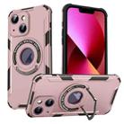 For iPhone 13 MagSafe Magnetic Holder Phone Case(Pink) - 1