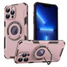 For iPhone 13 Pro MagSafe Magnetic Holder Phone Case(Pink) - 1