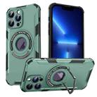 For iPhone 13 Pro MagSafe Magnetic Holder Phone Case(Green) - 1