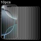 For iPhone 16 Pro 10pcs 0.26mm 9H 2.5D Tempered Glass Film - 1
