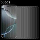 For iPhone 16 Pro 50pcs 0.26mm 9H 2.5D Tempered Glass Film - 1