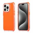 For iPhone 15 Pro Dreamland 3 in 1 Solid Color Transparent Frame PC + TPU Phone Case(Orange) - 1