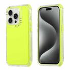 For iPhone 15 Pro Dreamland 3 in 1 Solid Color Transparent Frame PC + TPU Phone Case(Fluorescent Green) - 1