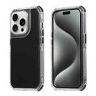 For iPhone 15 Pro Dreamland 3 in 1 Solid Color Transparent Frame PC + TPU Phone Case(Black) - 1