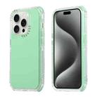 For iPhone 15 Pro Max Dreamland 3 in 1 Solid Color Transparent Frame PC + TPU Phone Case(Green) - 1