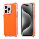 For iPhone 15 Pro Max Dreamland 3 in 1 Solid Color Transparent Frame PC + TPU Phone Case(Orange) - 1