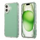 For iPhone 16 Plus Dreamland 3 in 1 Solid Color Transparent Frame PC + TPU Phone Case(Green) - 1