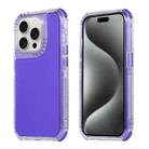 For iPhone 15 Pro Dreamland 3 in 1 Clear Color Transparent Frame PC + TPU Phone Case(Purple) - 1